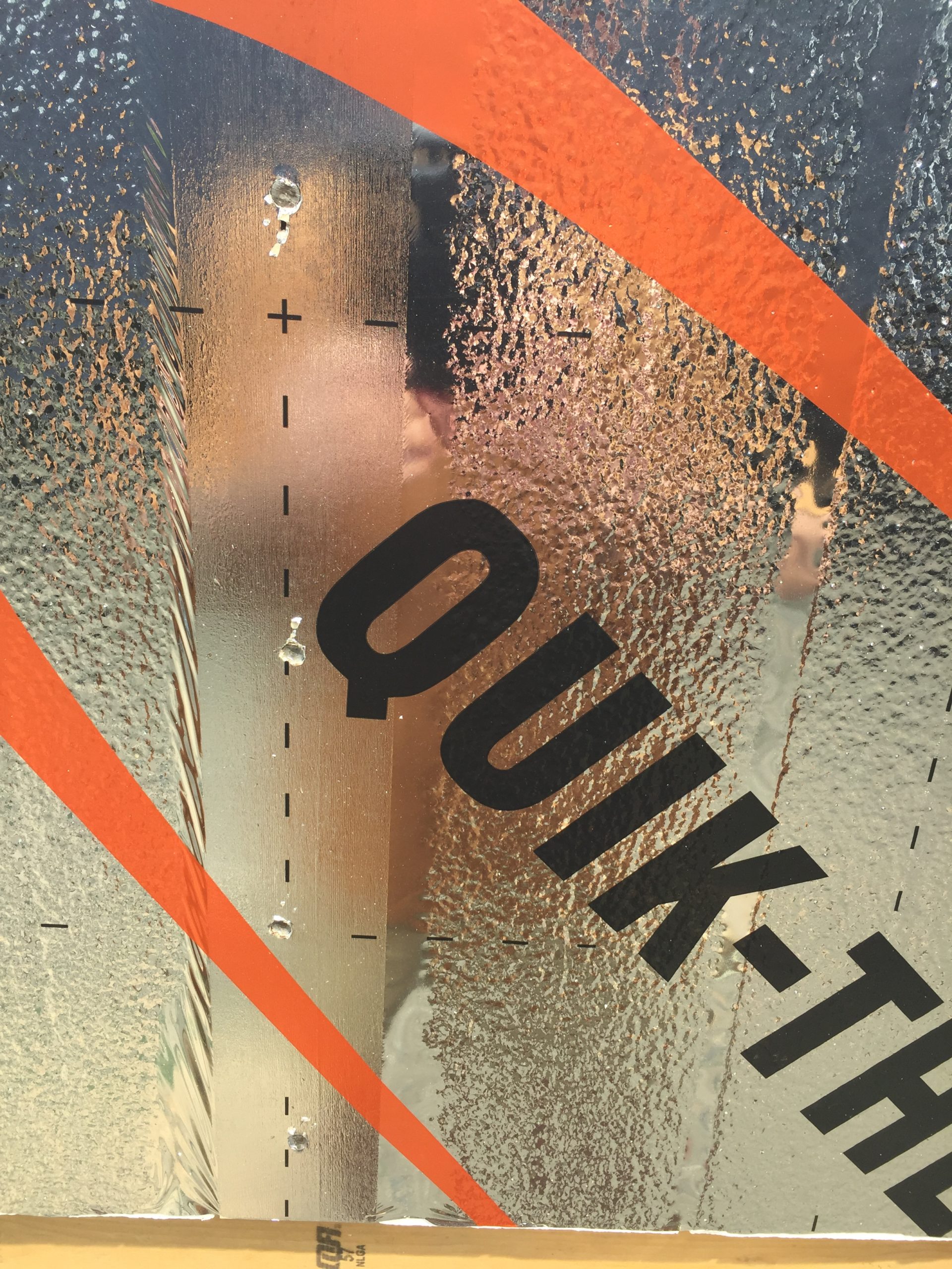 closeup of fasteners on insulation