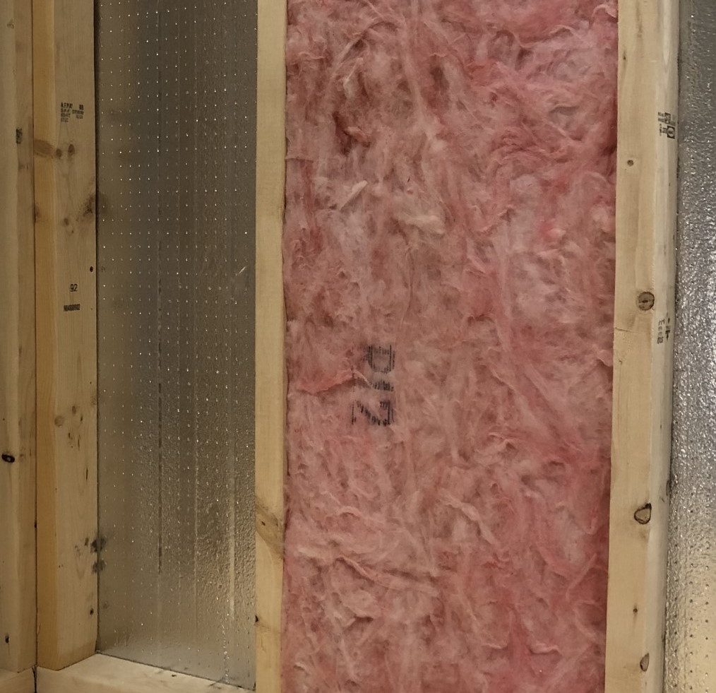 closeup of fasteners on insulation