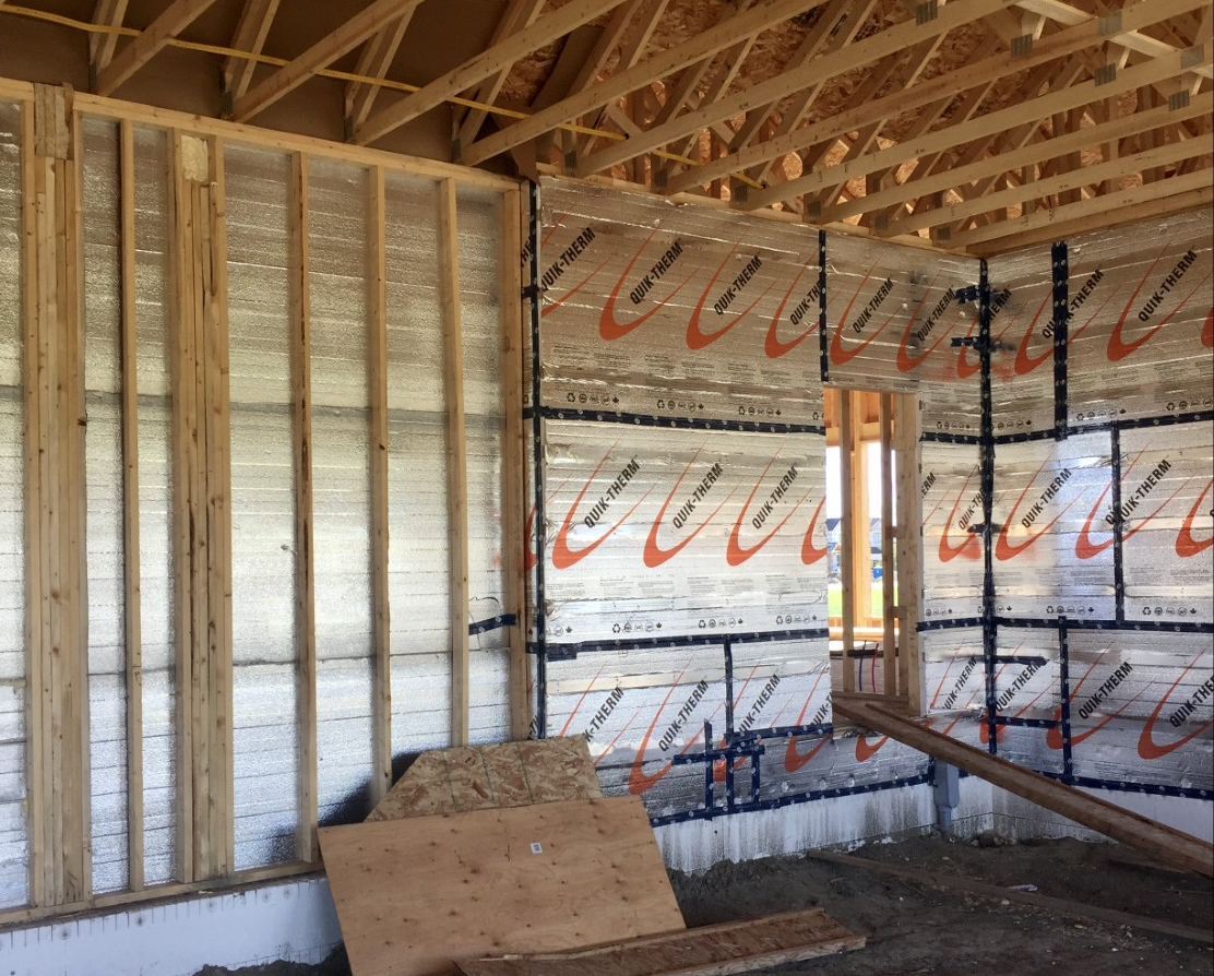 closeup of fasteners on insulation